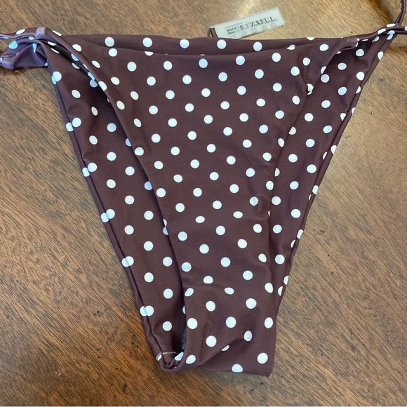 ZAFUL Brown White Polka Dot Bikini Swimsuit NWT - Picture 7 of 7